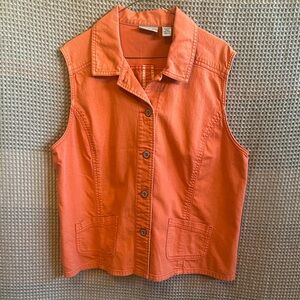 Chicos Sleeveless Button-Up Jean Vest Size 3